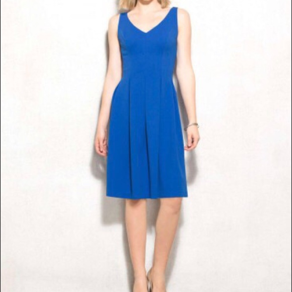 Blue A-line cocktail dress